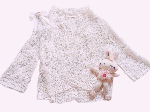 Maglia uncinetto cotone pizzo - uncinetto,