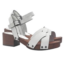 Sandali bianchi bassi con