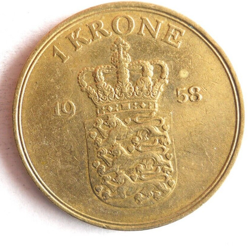 1958 krone danese moneta - danese,