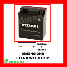 BATTERIA MOTO 12V 7AH CTZ8VBS 114x71x131 MM