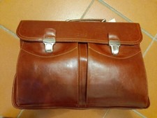 Borsa per documenti da uomo in cuoio Zippo, nuova con etichette, mai usata