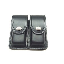 VEGA HOLSTER 1P03 PORTA CARICATORE CINTURA DOPPIO BIFILARE IN PELLE NERO BIANCO