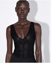 Body Zara in rete con scollo a