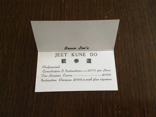 Bruce lee rate card - card, for