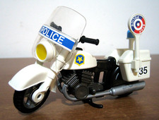 Modellino motocicletta Polizia americana con paletta con ruote in gomma