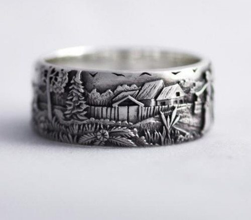 Anello uomo vintage argento - uomo, in