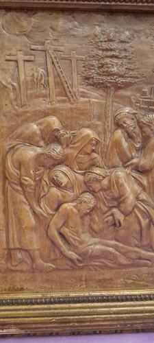 Antico bassorilievo gesso - bassorilievo,