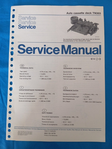 Philips tn303 auto cassette - philips,