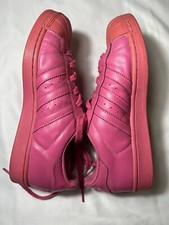 ADIDAS SUPERSTAR PHARRELL WILLIAMS Pink SHELL TOE TRAINERS SIZE 38 UK5 US5.5