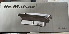 piastra grill 1500W Griglia Elettrica da Tavolo  de maison- Nero/Acciaio Inox‎