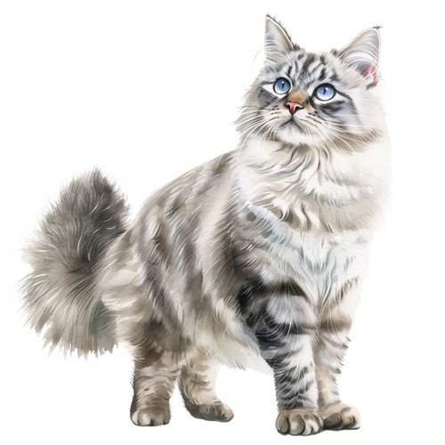 Adesivi gatto siberiano - 5,