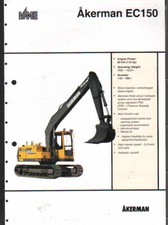Foglietto brochure escavatore idraulico cingolato Akerman "EC150"