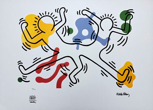 Keith haring tre danzanti - haring,