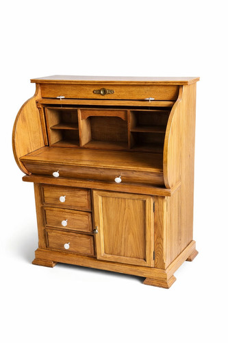 Scrivania vintage rovere piano