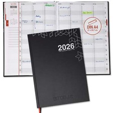 Pianificatore pratico calendario a libro DIN A4 2026 libro di prenotazioni calendario agenda 