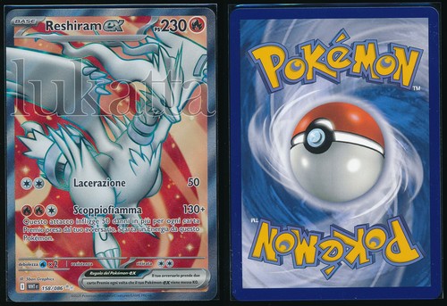 Carta pokémon reshiram - pokémon, ex
