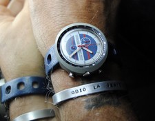 Leonidas Heuer Vintage Nos Easy-rider Mechanical Chronograph 70's Tropic Band