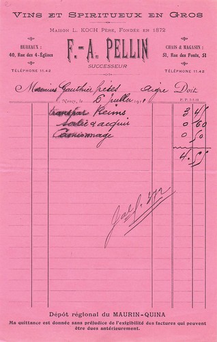 Nancy negociant pellin 1911 - pellin,