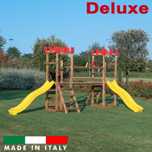 Scivolo legno parco giochi - scivolo,