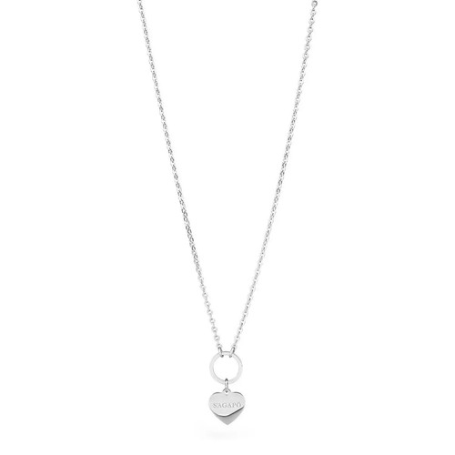 Collana donna cuore acciaio - collana, in