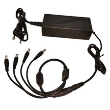 TRASFORMATORE ALIMENTATORE 12V 3A 5A CAVO SDOPPIATORE 2 4 VIE SPLIT TELECAMERE