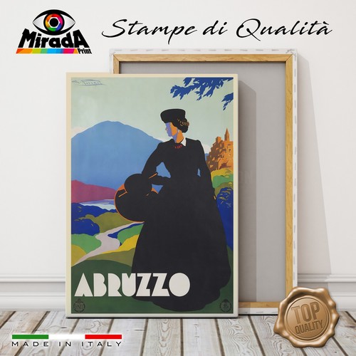Quadro vintage abruzzo inverno - quadro,