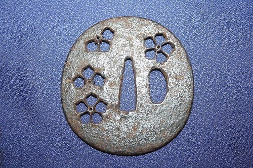 Japanese tsuba iron sakura - japanese,