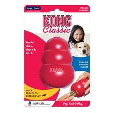Kong Classic L, Rosso - Masticabili IN Gomma Naturale per Cani Gioco per Cane