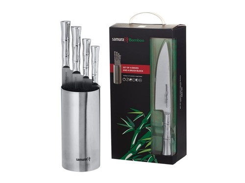 Samura bamboo knife block - samura, knife-block