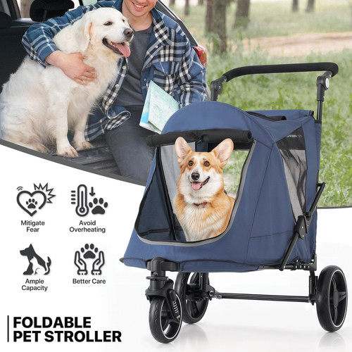 Passeggino per cani - passeggino, pieghevole
