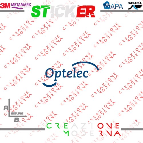 Adesivo sticker optelec misure - sticker,