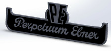 logo PE PERPETUUM EBNER aluminium 15/10eme usiné CNC Dim 80x 30mm