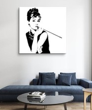 Quadro 70 X 70  - Audrey Hepburn - pop art dipinto a mano - arredamento moderno