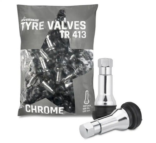 100x valvole cromate tr413 - 100x,