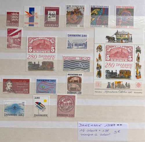 Timbres danemark 1987 1bf 16 - 1987,