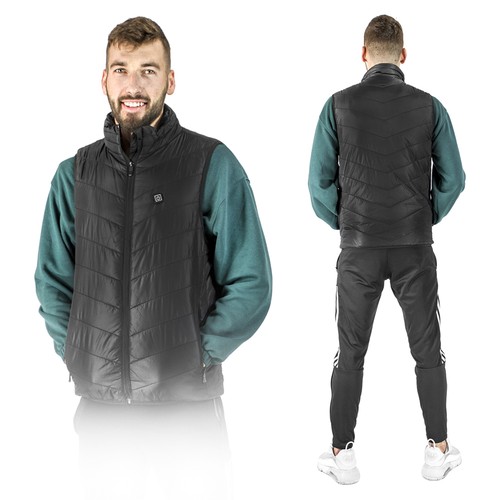 Gilet riscaldato usb nero - gilet, da