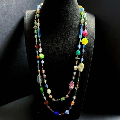 Collana perle vetro - collana,