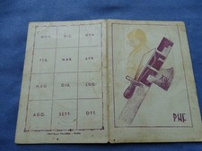 FASCISMO-TESSETA P.N.F.-1935-FASCIO GIOVANILE COMBATTIMENTO-NAPOLI-FOTO E TIMBRO