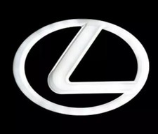 Lexus White 4D LED Emblems