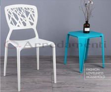 SEDIA POLIPROPILENE DESIGN INTERNO ESTERNO RISTORANTE EVENTI PUB BAR IMPILABILE