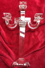 Candelabro tre braccia in cristallo - GRANDE (h. circa 50,5 cm) - splendido!