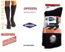 12 PAIA CALZE DA UOMO POMPEA IN MICROFIBRA LUNGHE NO STRESS 39-42 43-46 