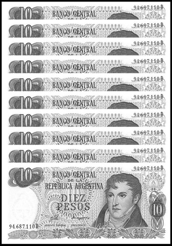 Argentina pesos 1976 - 10,