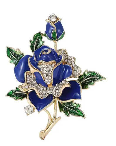 Spilla bouquet fiori strass - bouquet, di