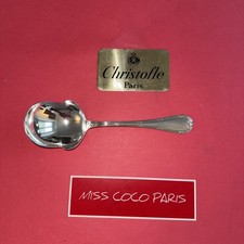 Cucchiaio Mela Terra Nastri Christofle Molto Bel Stato Metallo Argento 21 CM