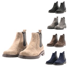 Men winter suede ankle boots - suede,