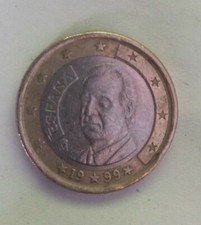 MONETA RARA ANTIQUATA SPAGNA 1 EURO 1999 BB | RARE COIN ANTIQUE SPAIN