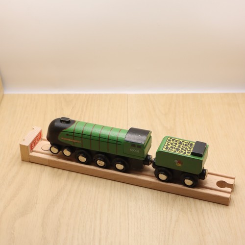 Pista treno legno - treno, verde
