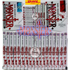 Monster Manga Inglese Volume 1-18 (FINE) Half/Full Set di Naoki Urasawa (Nuovo)