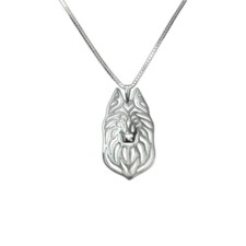 Collana Groenendael Belga Argento Sterling 925 Regalo per Amanti Cani Animali Domestici Rara